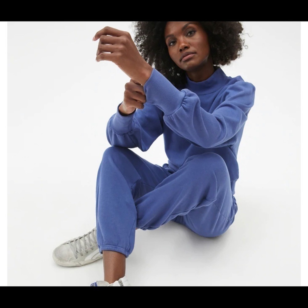 NWT Michael Stars Sophy Joggers Cozy Terry Mozaic‎ Blue